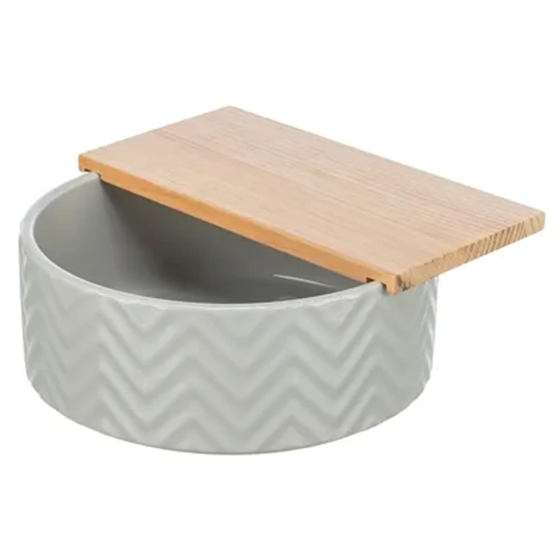 TRIXIE ZANDBAD MET PLATFORM DEGOES / HAMSTERS KERAMIEK / HOUT 24X24 CM 25X9 CM