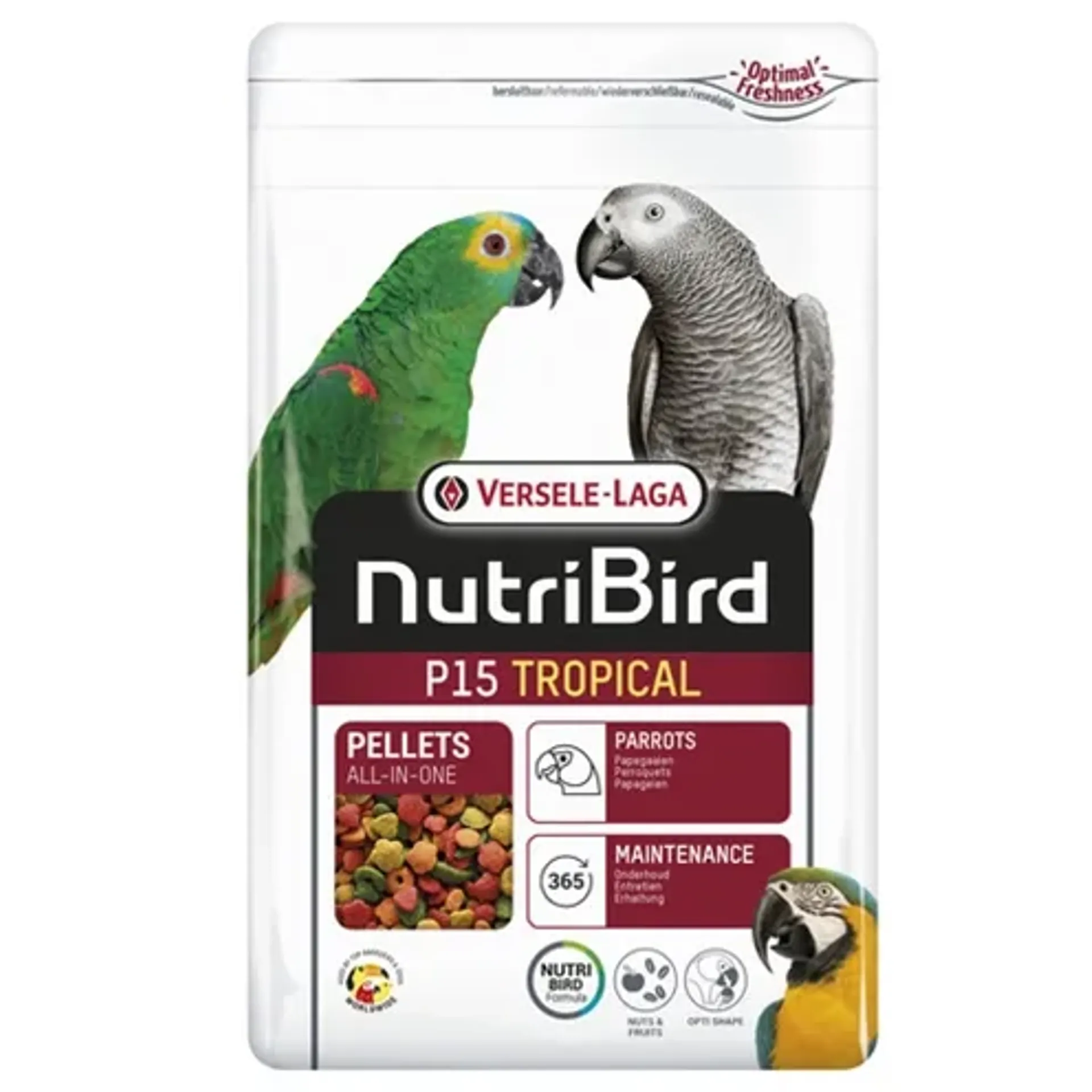 NUTRIBIRD P15 TROPICAL ONDERHOUDSVOEDER 1 KG