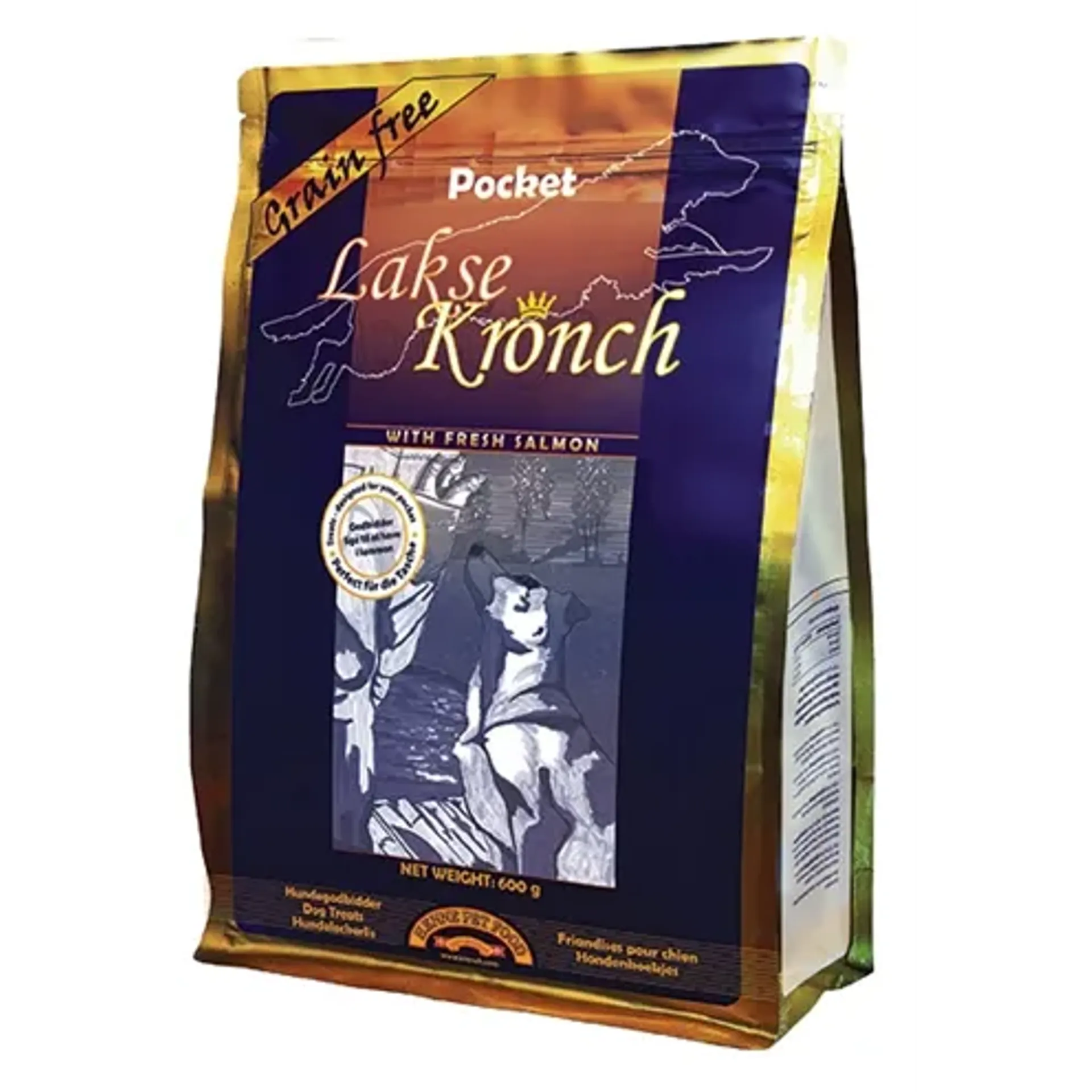 KRONCH 76% ZALMSNACKS POCKETS 600 GR