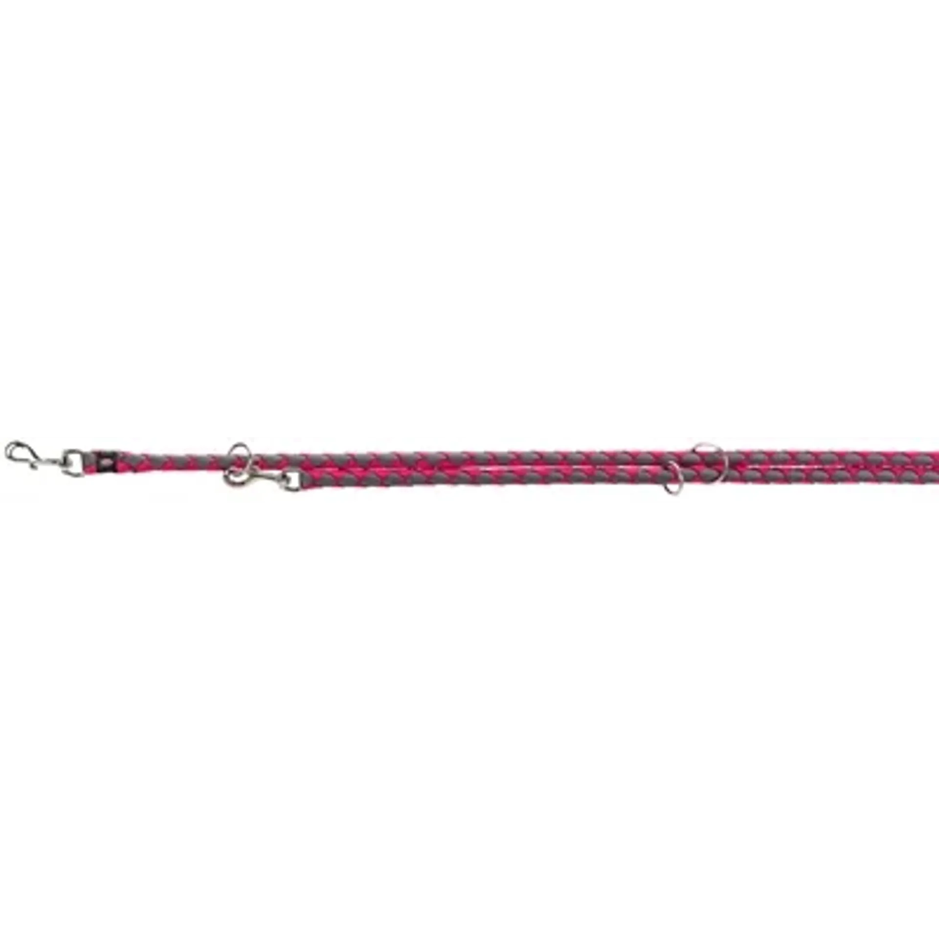 TRIXIE HONDENRIEM CAVO VERSTELBAAR FUCHSIA / GRIJS 200X1,8 CM