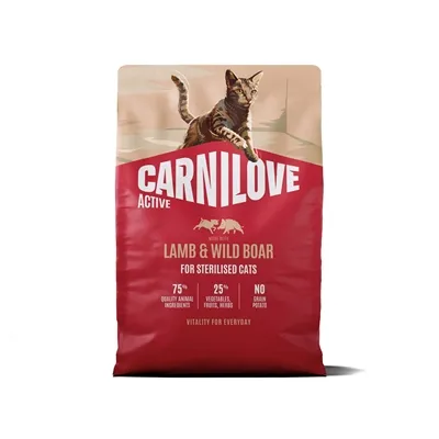 CARNILOVE ACTIVE ADULT STERILISED ALL BREEDS LAMB / WILD BOAR 2 KG CARNILOVE ACTIVE ADULT STERILISED ALL BREEDS LAMB / WILD BOAR 2 KG