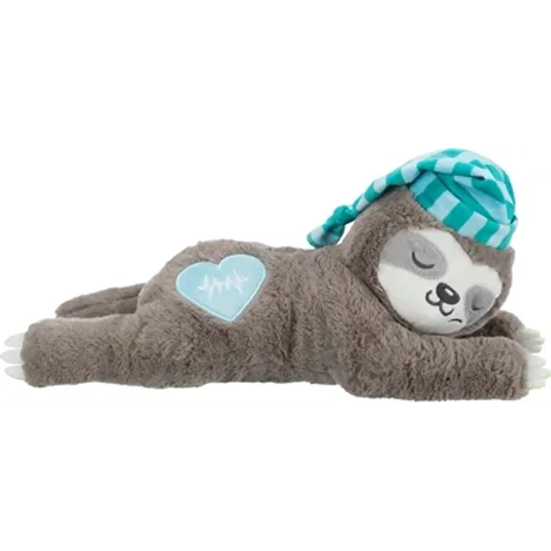 TRIXIE PLUCHE LUIAARD GRIJS MET HEARTBEAT VOOR PUPPY 34 CM