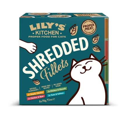 LILY’S KITCHEN SHREDDED FILLETS MULTIPACK 8X70 GR LILY’S KITCHEN SHREDDED FILLETS MULTIPACK 8X70 GR