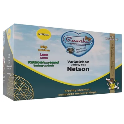 RENSKE VERS VLEES VARIATIEBOX NELSON KIP / LAM / KALKOEN EN EEND 24X395 GR RENSKE VERS VLEES VARIATIEBOX NELSON KIP / LAM / KALKOEN EN EEND 24X395 GR