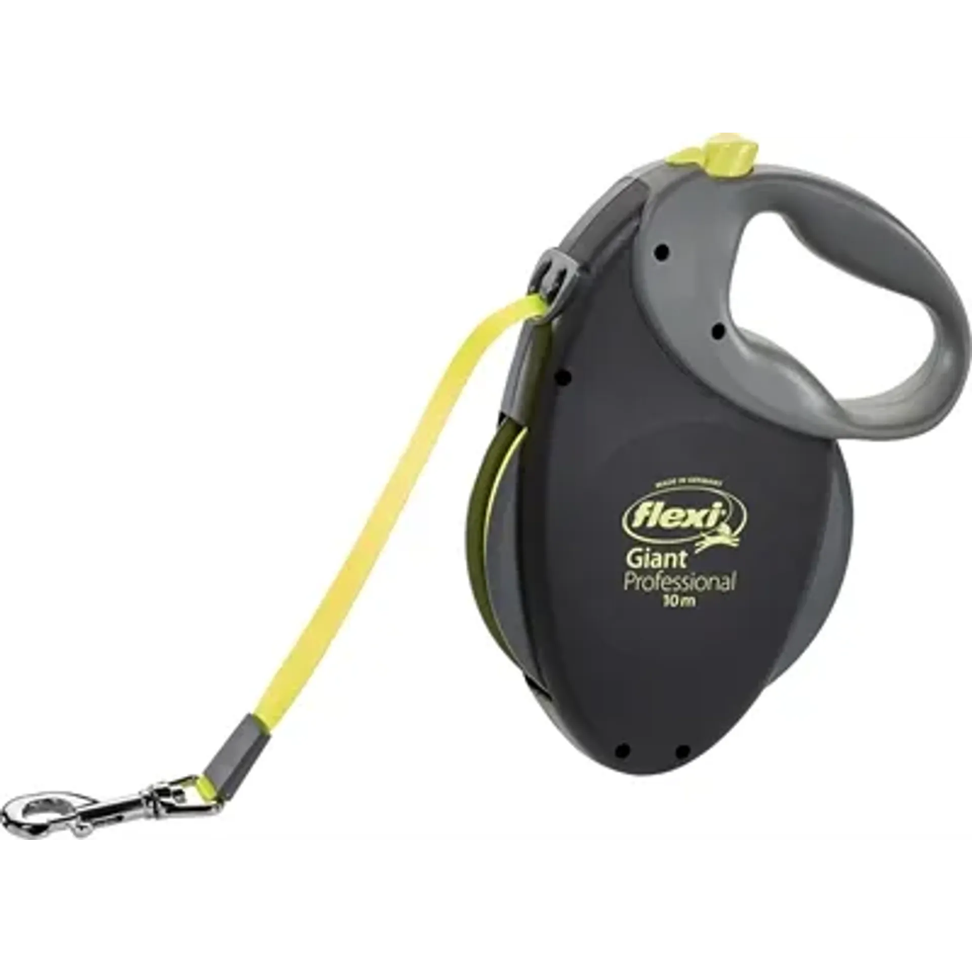 FLEXI ROLLIJN GIANT TAPE PROFESSIONAL NEON ZWART / GEEL 10 MTR TOT 50 KG