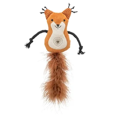 TRIXIE EEKHOORN PLUCHE MET VEERSTAART MET CATNIP 24 CM TRIXIE EEKHOORN PLUCHE MET VEERSTAART MET CATNIP 24 CM
