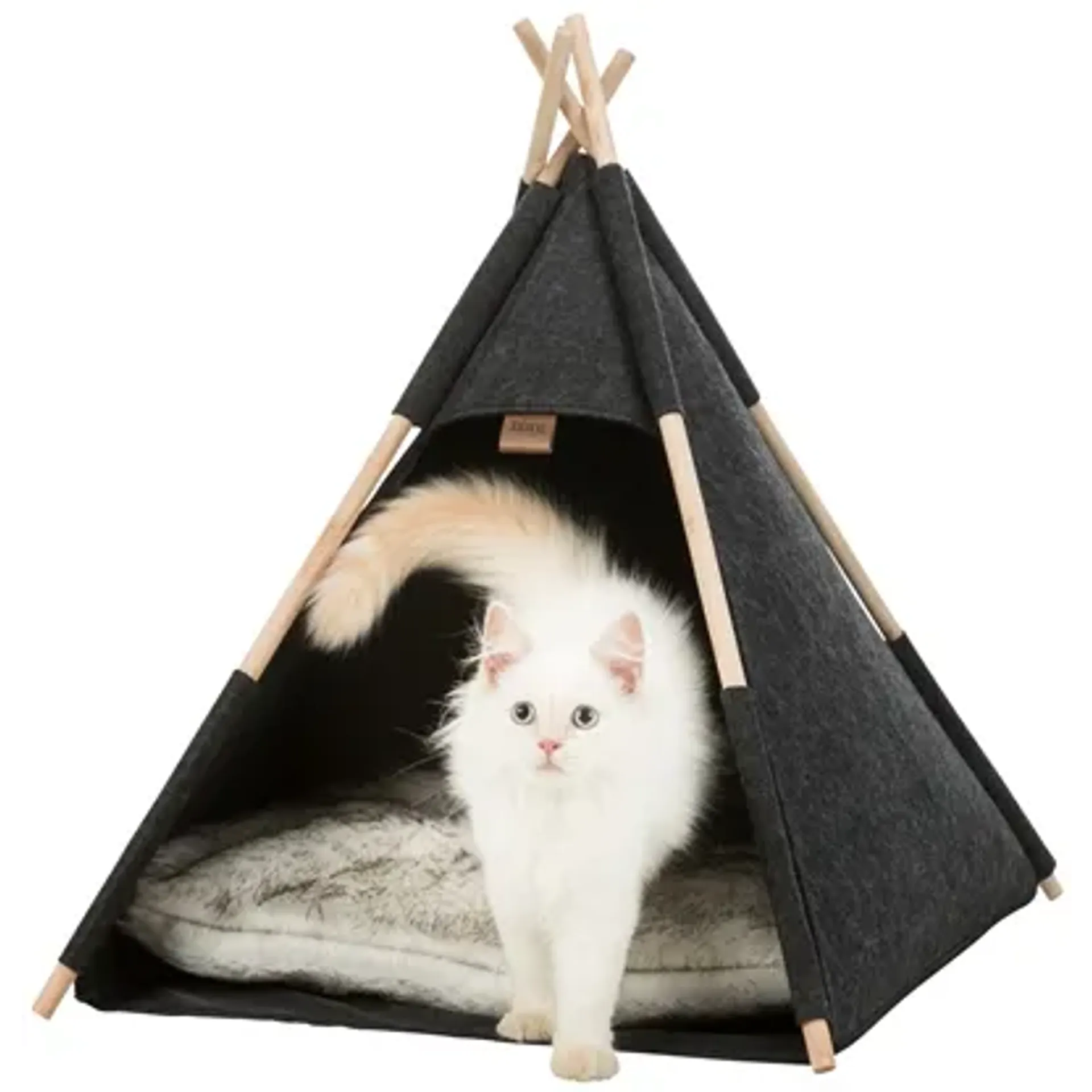 TRIXIE KATTENMAND TIPI VILT ANTRACIET 55X55X65 CM