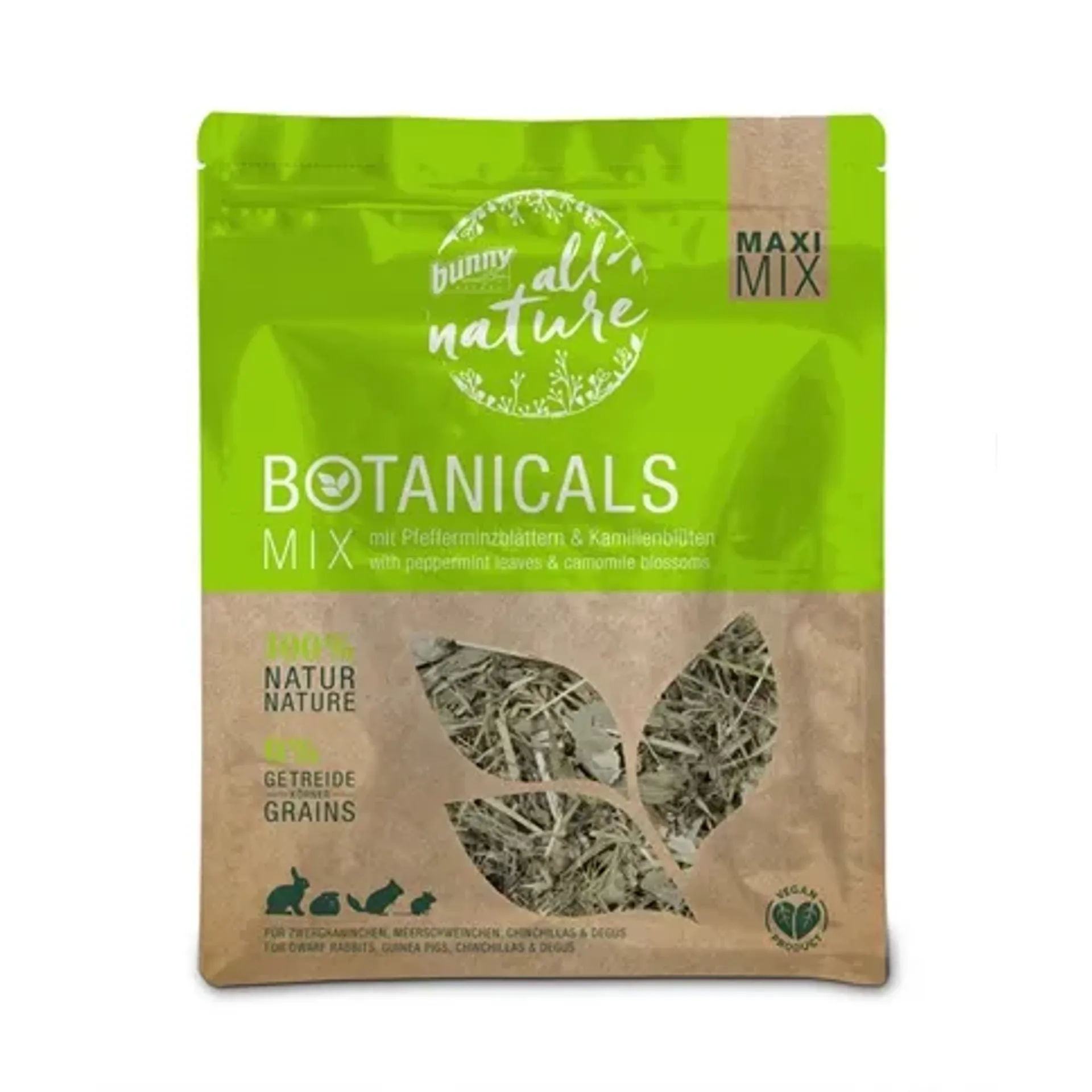BUNNY NATURE BOTANICALS MAXI MIX PEPERMUNTBLAD / KAMILLEBLOESEM 400 GR