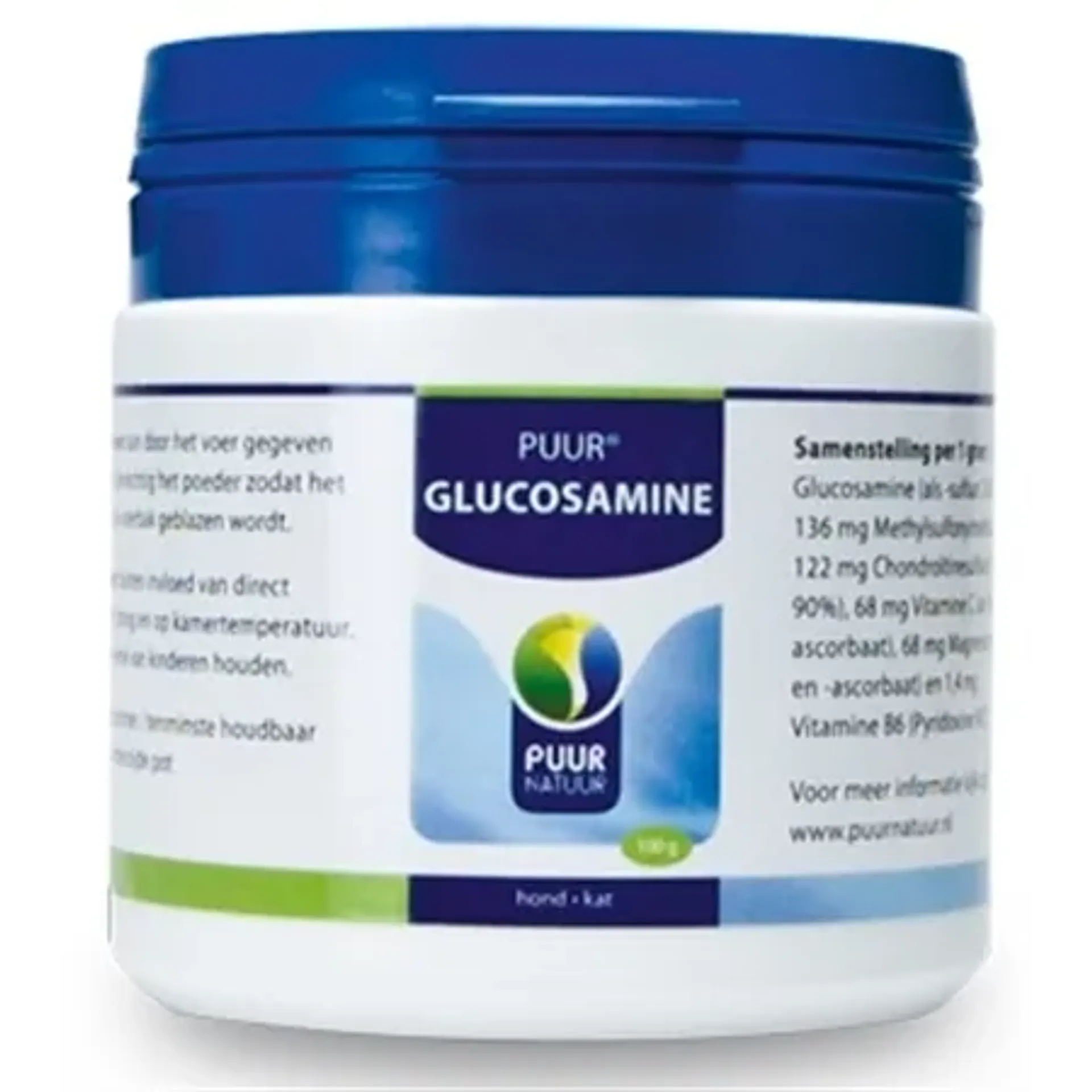 PUUR GLUCOSAMINE VOOR DE HOND EN KAT 100 GR
