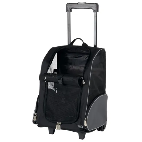 TRIXIE REISMAND TROLLEY ZWART / GRIJS 32X25X45 CM TRIXIE REISMAND TROLLEY ZWART / GRIJS 32X25X45 CM