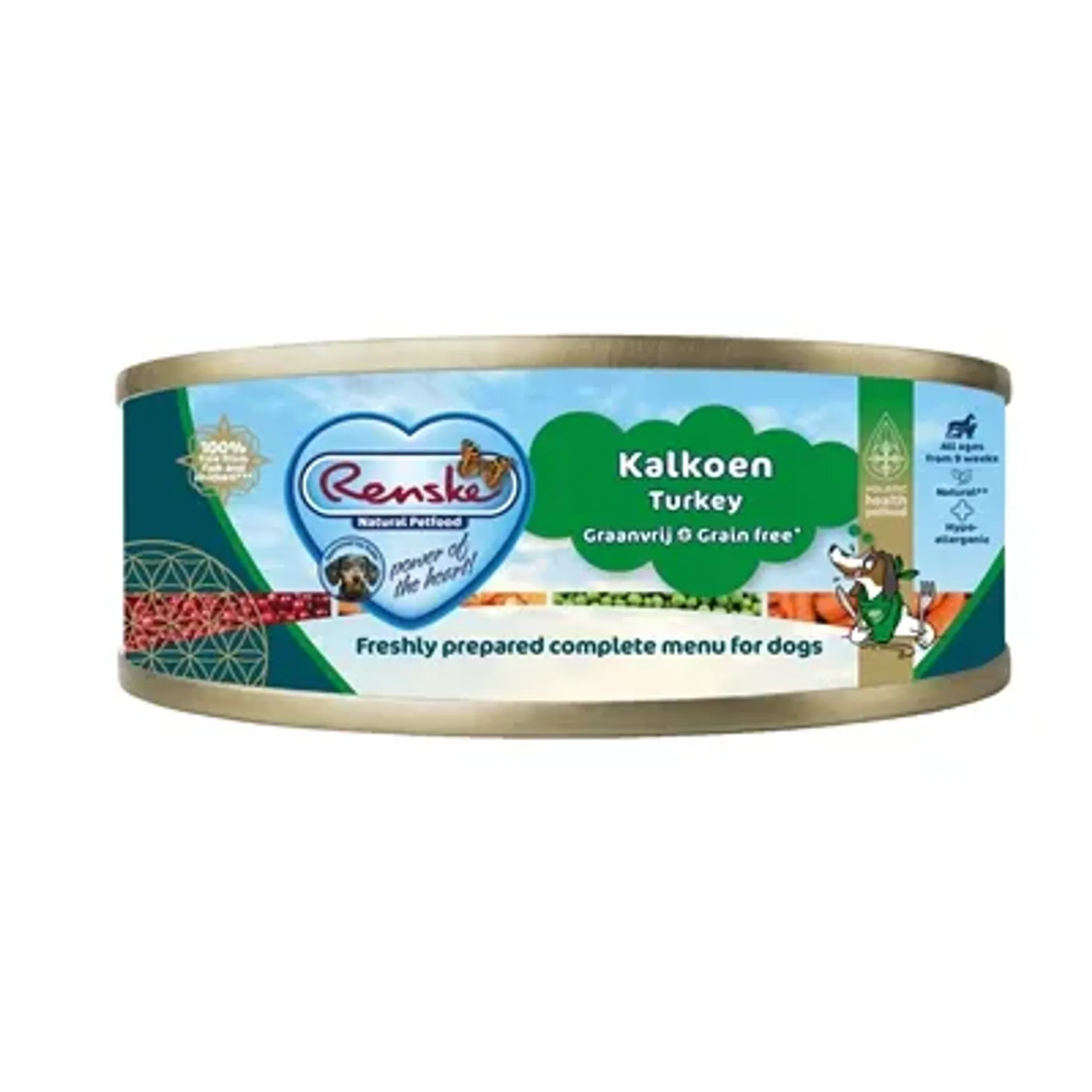 RENSKE HOND VERS VLEES KALKOEN GRAANVRIJ 24X95 GR
