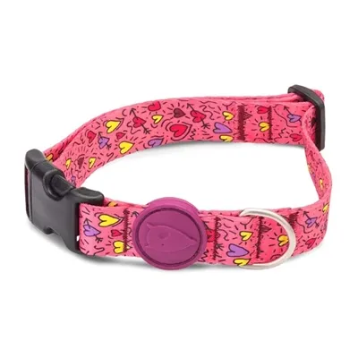 MORSO HALSBAND HOND GERECYCLED PINK THINK ROZE 43-70X2,5 CM MORSO HALSBAND HOND GERECYCLED PINK THINK ROZE 43-70X2,5 CM