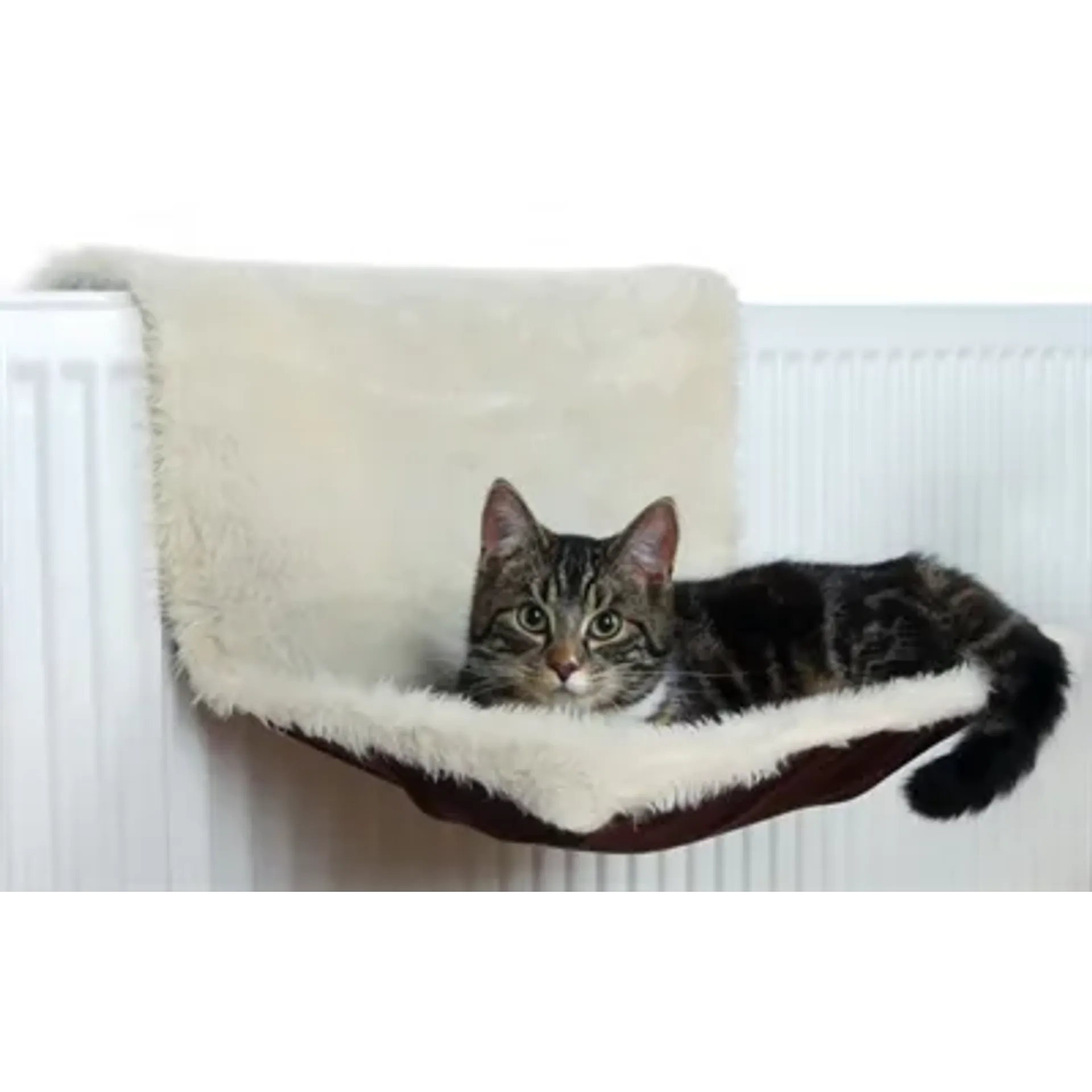 TRIXIE RADIATORHANGMAT PLUCHE / VELOURS CREME / BRUIN 45X26X31 CM