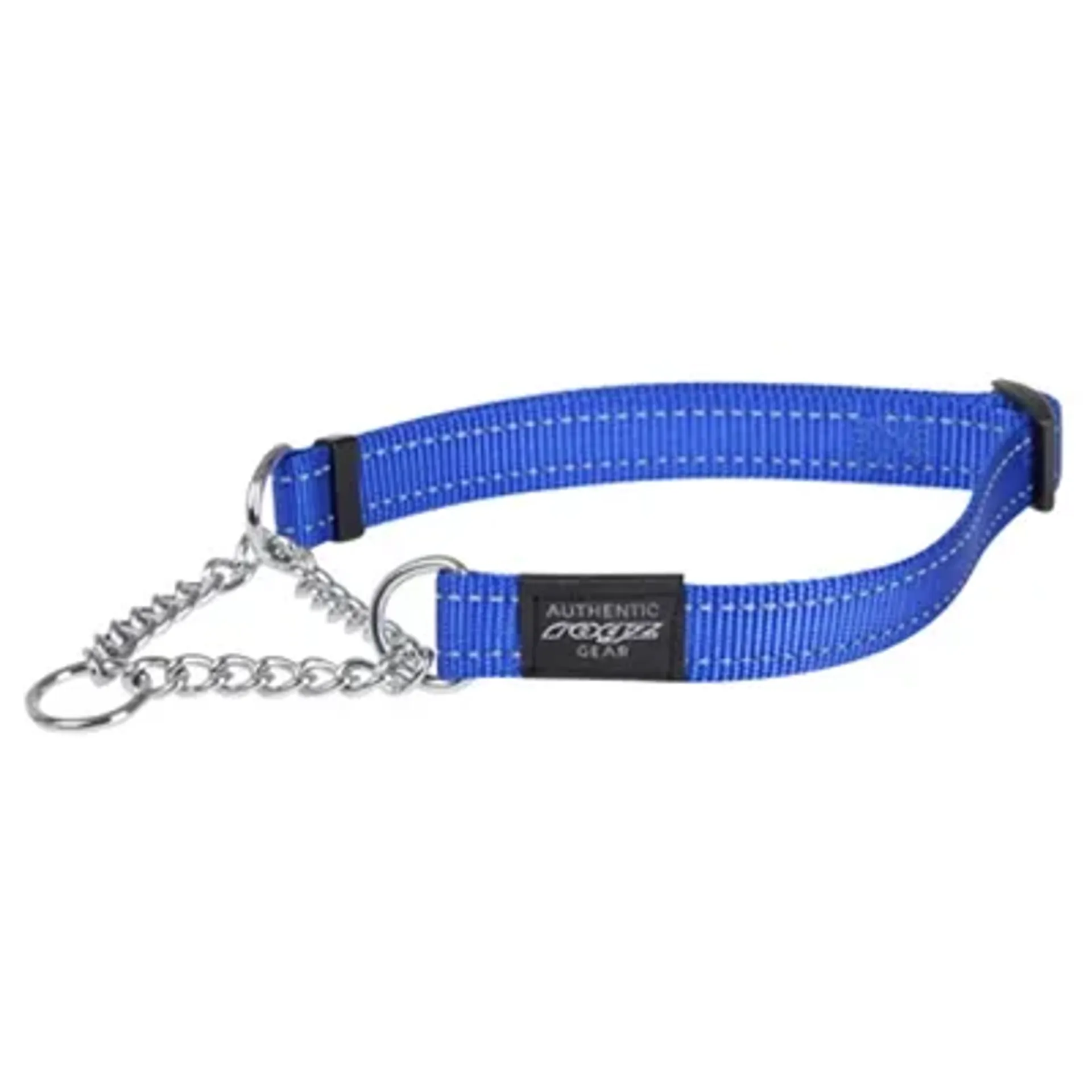 ROGZ FOR DOGS FANBELT HALFSLIP HALSBAND BLAUW 20 MMX34-56 CM