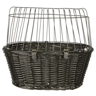 TRIXIE WILGEN FIETSMAND VOOROP ZWART MET KUSSEN EN KAP 50X35X41 CM TRIXIE WILGEN FIETSMAND VOOROP ZWART MET KUSSEN EN KAP 50X35X41 CM