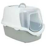 TRIXIE KATTENBAK VICO OPEN TOP MET KAP LICHTGRIJS / WIT 56X40X40 CM TRIXIE KATTENBAK VICO OPEN TOP MET KAP LICHTGRIJS / WIT 56X40X40 CM