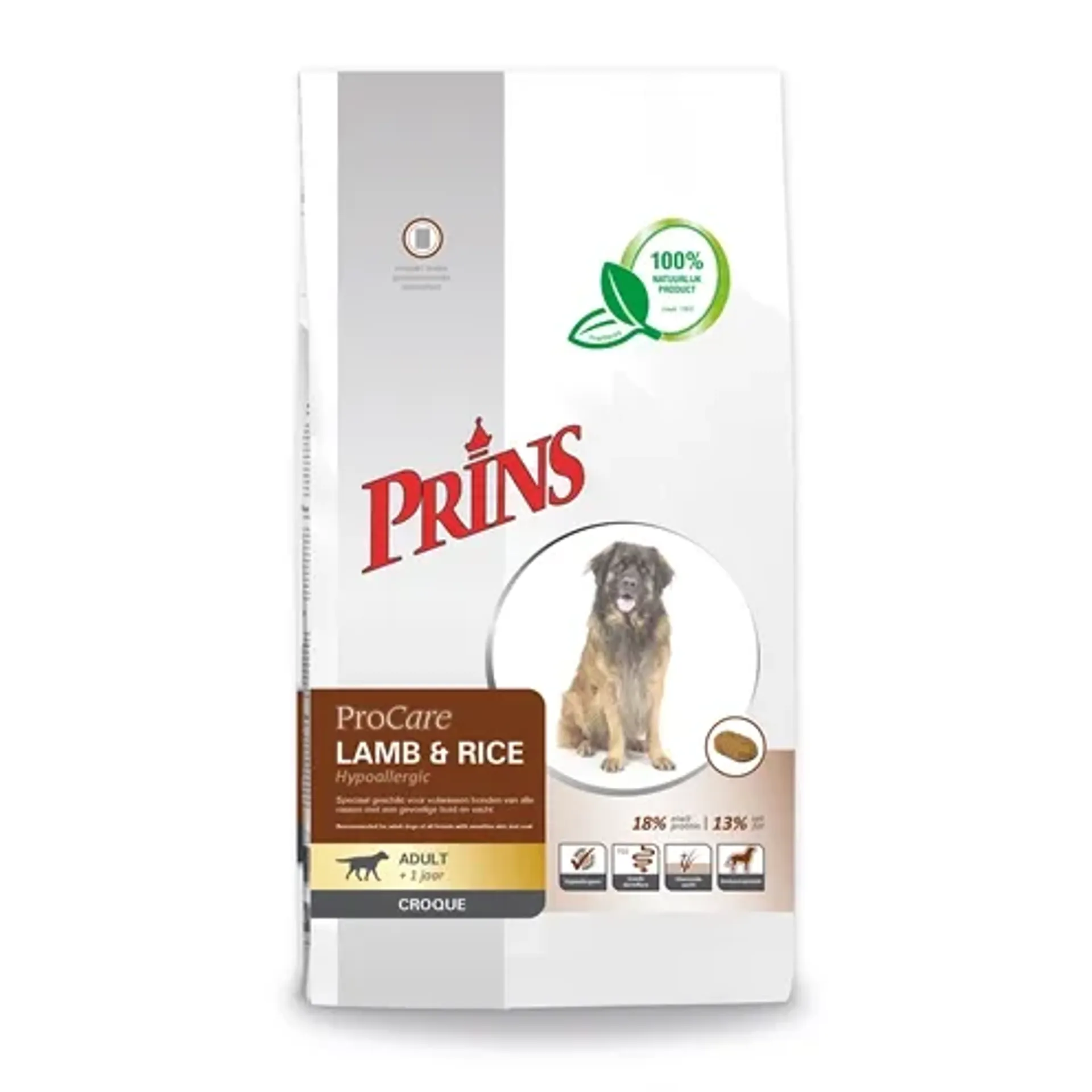 PRINS PROCARE CROQUE HYPO ALLERGIC LAM / RIJST 10 KG