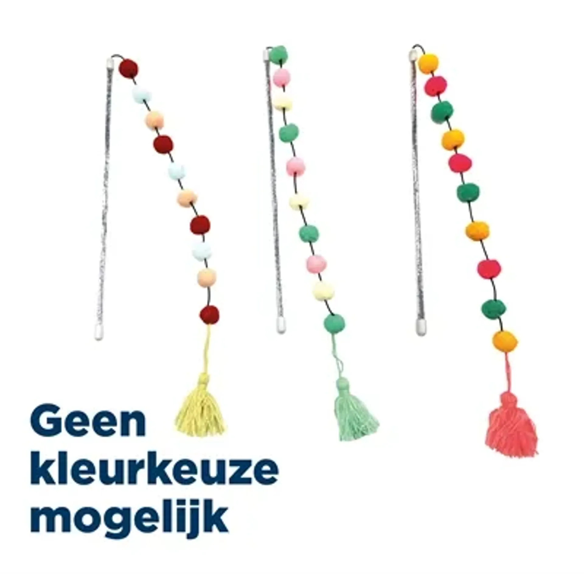 CROCI KATTENHENGEL POMPOM ASSORTI 30X5 CM