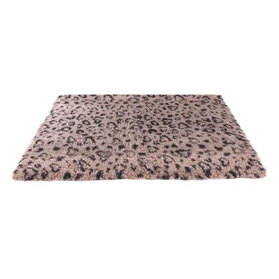 VETBED PRINT LUIPAARDPRINT BEIGE / ZWART GERECYCLED 100X75X2 CM VETBED PRINT LUIPAARDPRINT BEIGE / ZWART GERECYCLED 100X75X2 CM