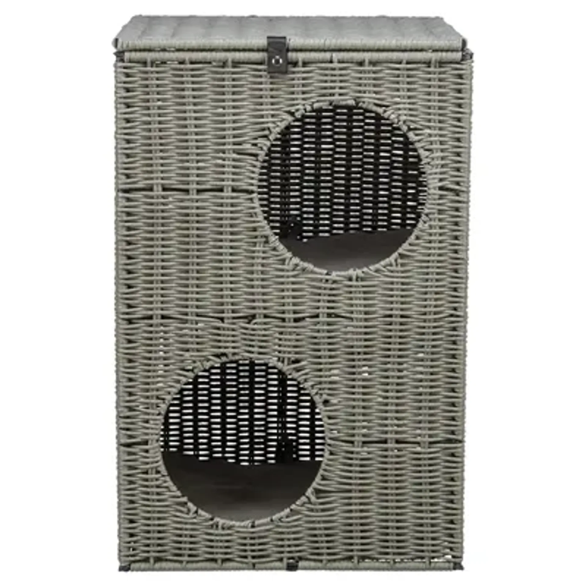 TRIXIE KATTENMAND AMALIA HOEKIG POLYRATTAN GRIJS 37X35X57 CM