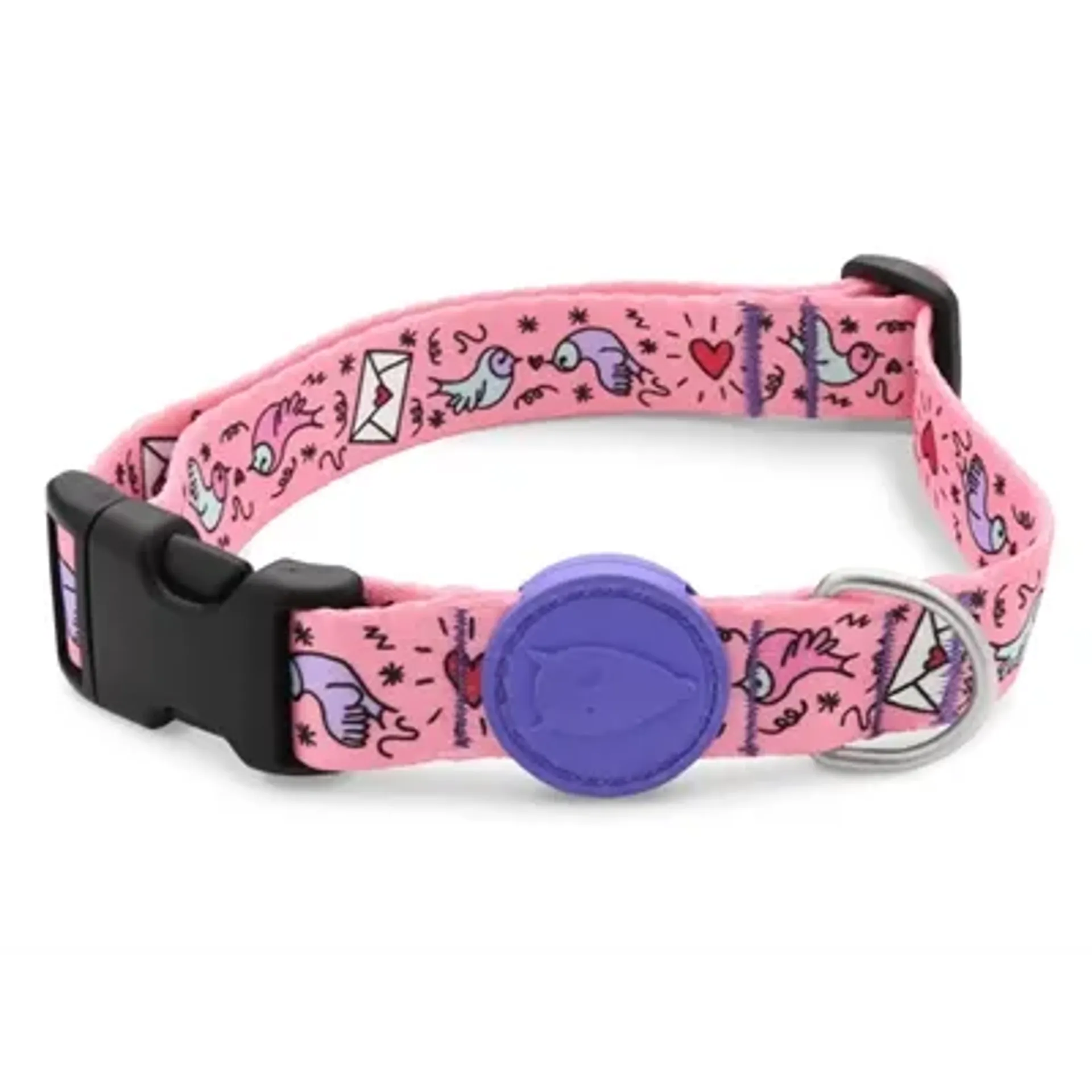 MORSO HALSBAND HOND GERECYCLED SWEET TWEET ROZE 43-70X2,5 CM