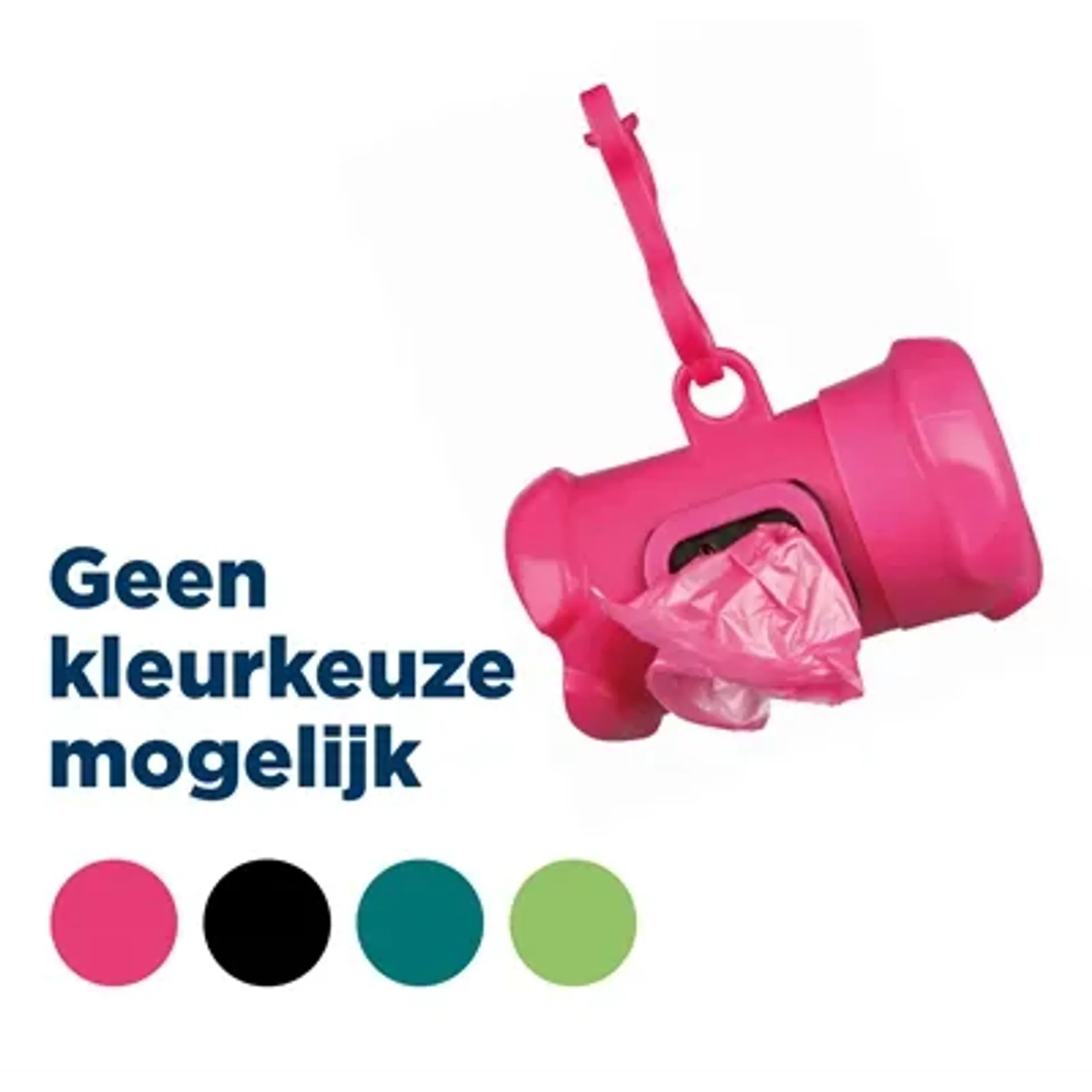 TRIXIE POEPZAKHOUDER BOTVORM MET POEPZAKJES ASSORTI 15 STUKS