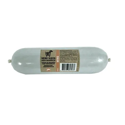 FREDS GESTOOMD VERS VLEES WORST ZALM GRAAN EN GLUTENVRIJ 900 GR FREDS GESTOOMD VERS VLEES WORST ZALM GRAAN EN GLUTENVRIJ 900 GR