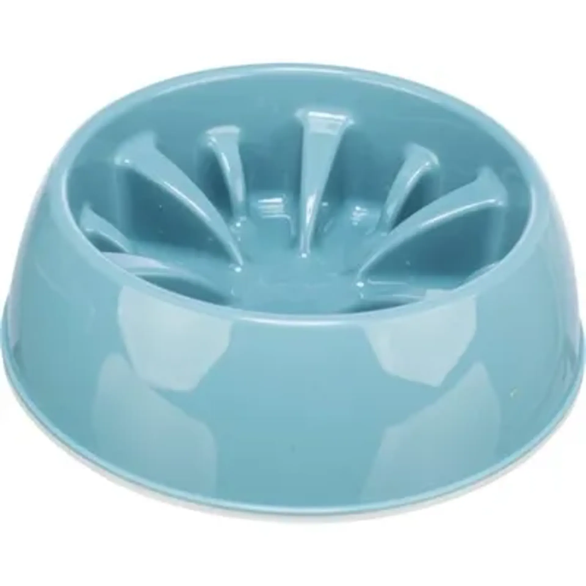 TRIXIE VOERBAK SLOWFEEDING KUNSTSTOF / TPR ASSORTI 16 CM 300 ML