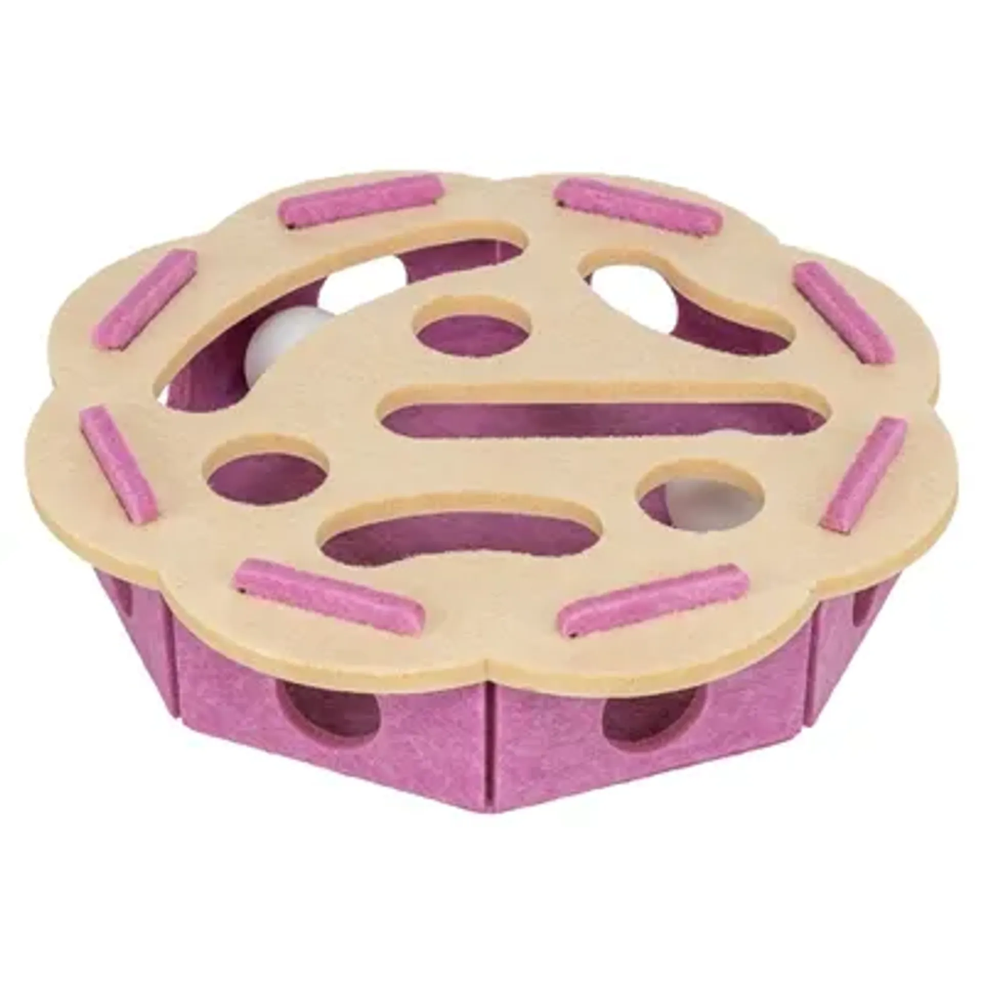 TRIXIE HOLE’N’ROLL BLOEM VILT ROZE / BEIGE 30X30X7,5 CM