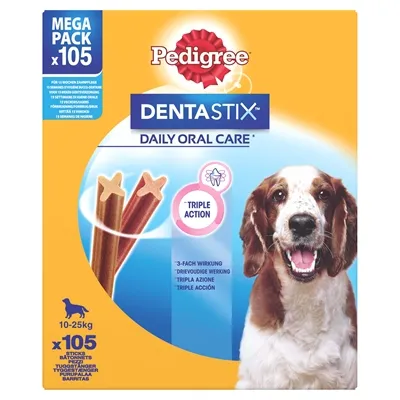 PEDIGREE DENTASTIX MEDIUM ACTIEPACK 105 ST 2700 GR PEDIGREE DENTASTIX MEDIUM ACTIEPACK 105 ST 2700 GR