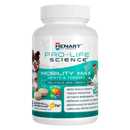 HENART PRO LIFE SCIENCE HOND MOBILITY MAX GEWRICHT EN PEES 150 GR 100 TBL HENART PRO LIFE SCIENCE HOND MOBILITY MAX GEWRICHT EN PEES 150 GR 100 TBL