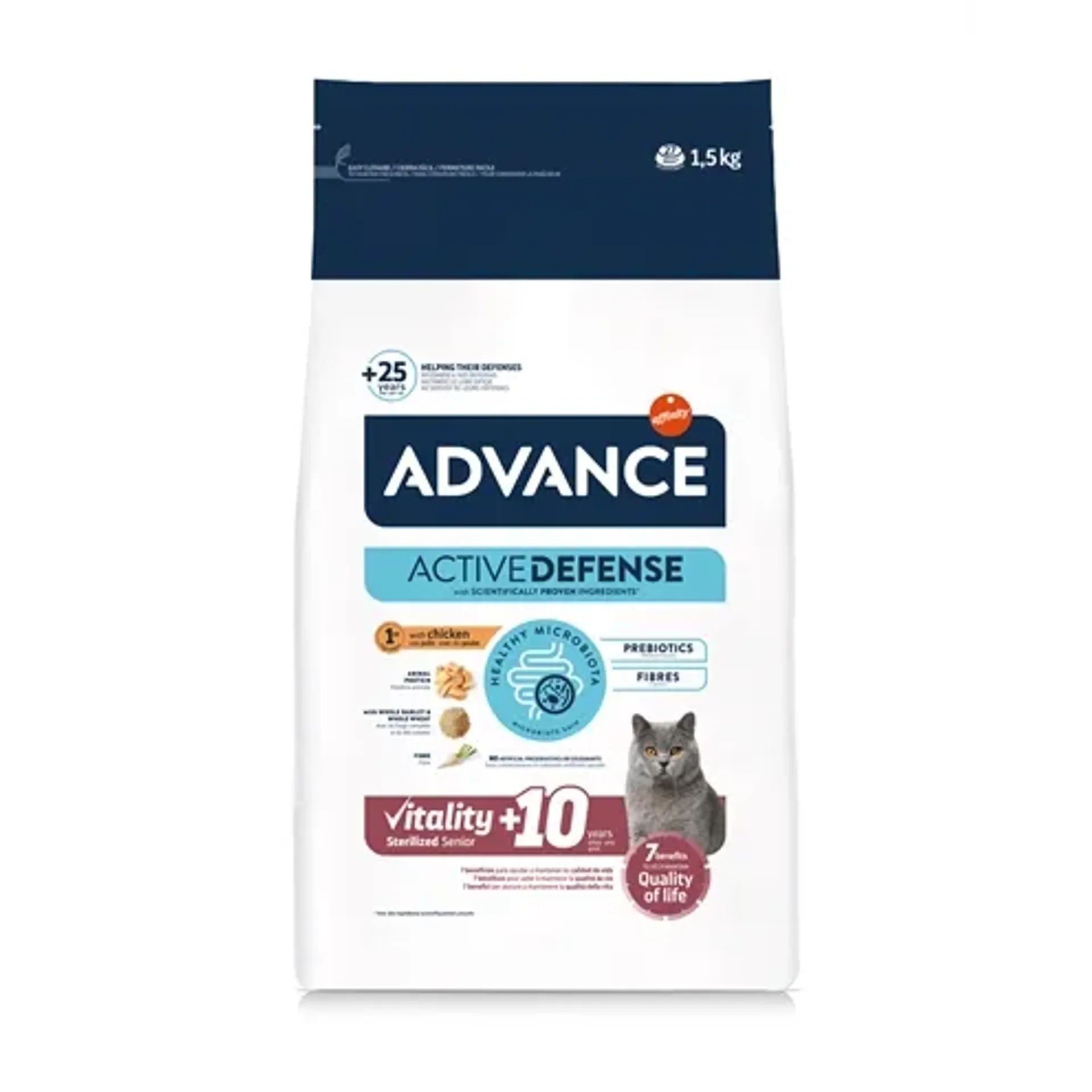 ADVANCE CAT STERILIZED SENSITIVE SENIOR 10+ 1,5 KG