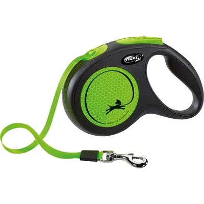 FLEXI ROLLIJN NEW CLASSIC NEON TAPE ZWART / GROEN M 5 MTR TOT 25 KG FLEXI ROLLIJN NEW CLASSIC NEON TAPE ZWART / GROEN M 5 MTR TOT 25 KG