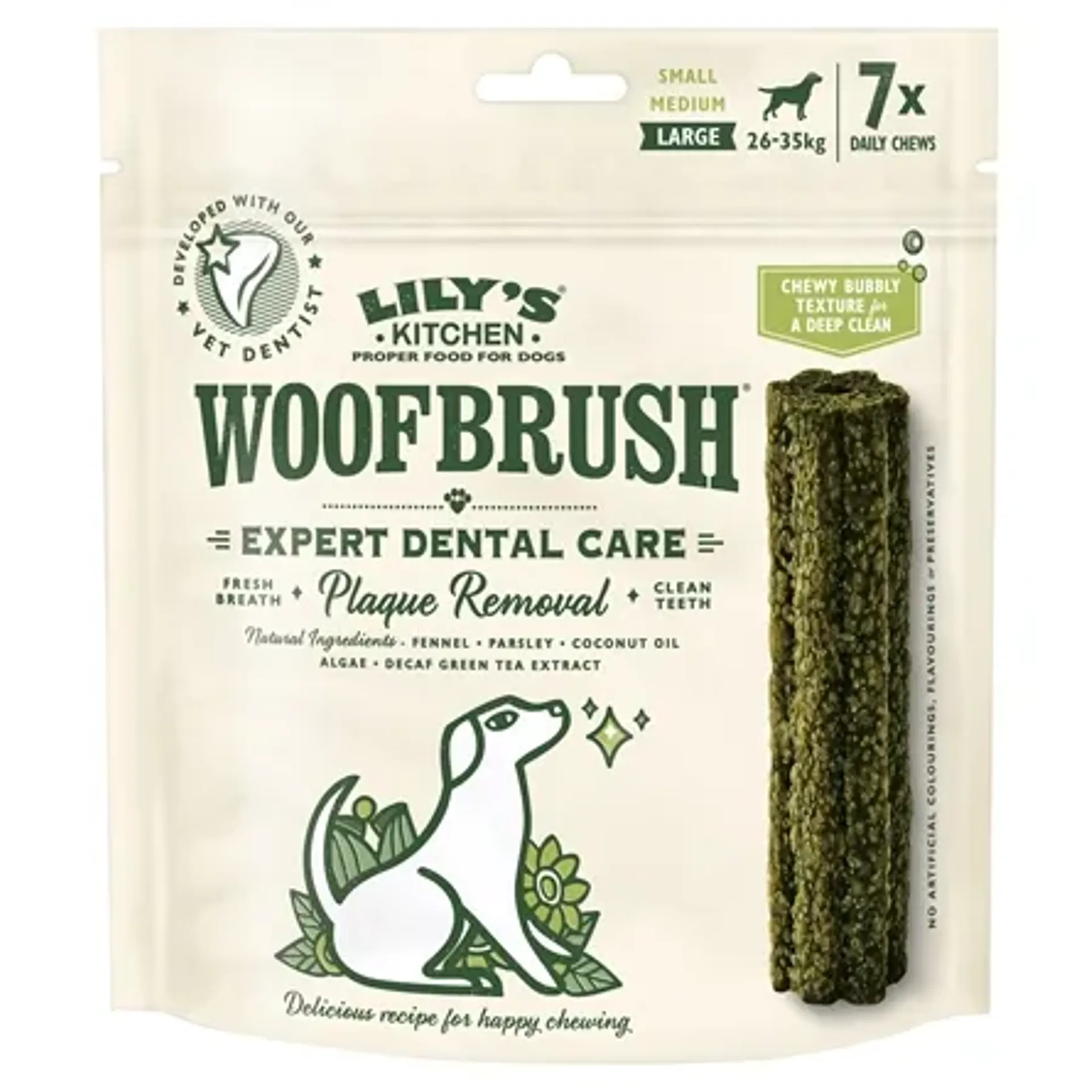 LILY’S KITCHEN DOG WOOFBRUSH DENTAL CARE LARGE 7X47 GR