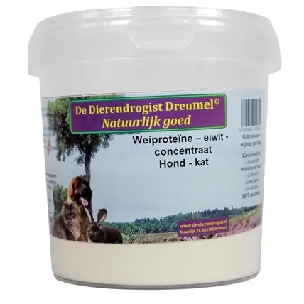 DIERENDROGIST WEIPROTEINE CONCENTRAAT HOND / KAT 400 GR DIERENDROGIST WEIPROTEINE CONCENTRAAT HOND / KAT 400 GR