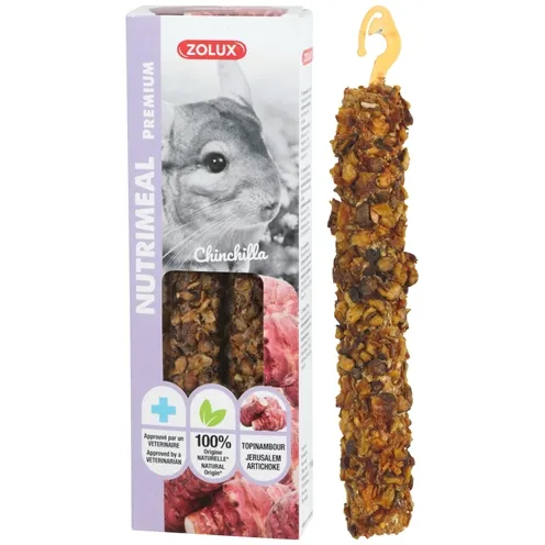 ZOLUX NUTRIMEAL STICK CHINCHILLA AARDPEER 110 GR 2 ST ZOLUX NUTRIMEAL STICK CHINCHILLA AARDPEER 110 GR 2 ST