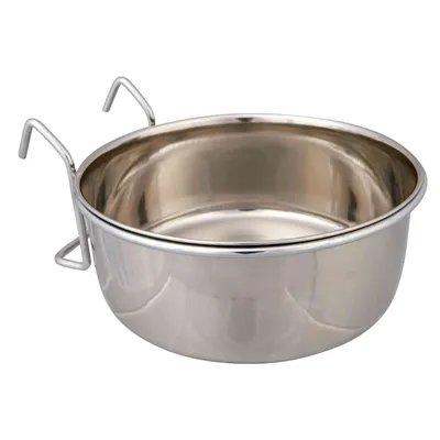 TRIXIE VOERBAK MET HOUDER OM OP TE HANGEN RVS 900 ML 14 CM TRIXIE VOERBAK MET HOUDER OM OP TE HANGEN RVS 900 ML 14 CM