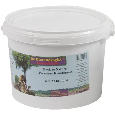 DIERENDROGIST BACK TO NATURE PREMIUM KRUIDENMIX MET 33 KRUIDEN 900 GR DIERENDROGIST BACK TO NATURE PREMIUM KRUIDENMIX MET 33 KRUIDEN 900 GR