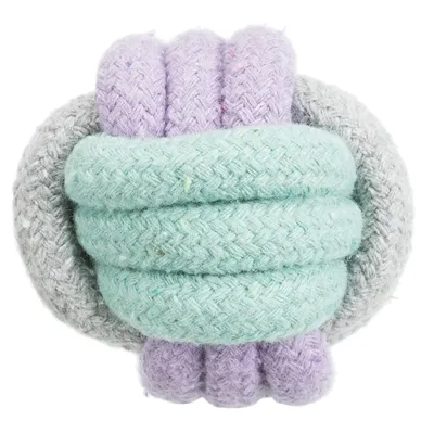 TRIXIE JUNIOR KNOOPBAL TOUW 6X6X6 CM TRIXIE JUNIOR KNOOPBAL TOUW 6X6X6 CM