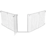 TRIXIE HONDENHEK AFSLUITHEK METAAL 5-DELIG MET DEUR WIT 62,5-300X76,5 CM TRIXIE HONDENHEK AFSLUITHEK METAAL 5-DELIG MET DEUR WIT 62,5-300X76,5 CM