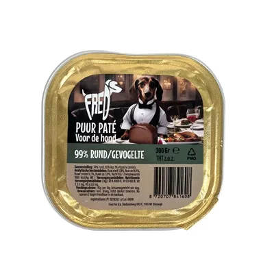 FREDS KUIPJE HOND PUUR RUND / GEVOGELTE 9X300 GR FREDS KUIPJE HOND PUUR RUND / GEVOGELTE 9X300 GR