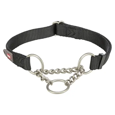 TRIXIE HALSBAND HOND PREMIUM HALFSLIP HALSBAND ZWART 30-40X1,5 CM TRIXIE HALSBAND HOND PREMIUM HALFSLIP HALSBAND ZWART 30-40X1,5 CM