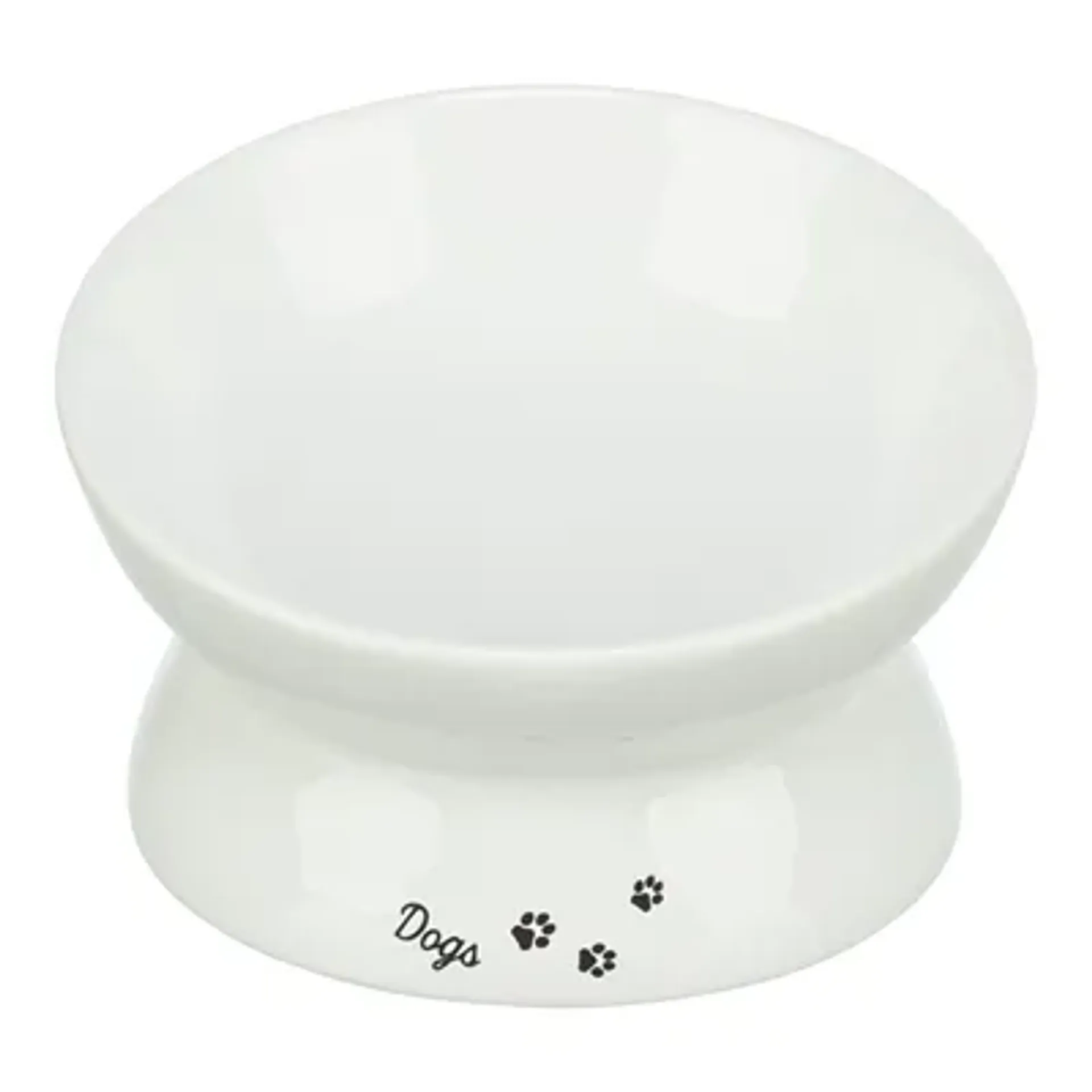 TRIXIE VOERBAK / DRINKBAK DOGS KERAMIEK VERHOOGD WIT 17X17X13,5 CM