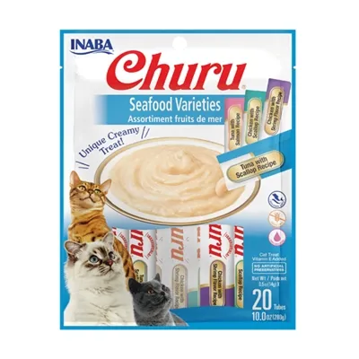INABA CHURU MULTIPACK TUNA & SEAFOOD 20X14 GR INABA CHURU MULTIPACK TUNA & SEAFOOD 20X14 GR