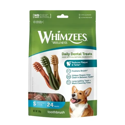 WHIMZEES TANDENBORSTEL SMALL 8,5 CM 24 ST WHIMZEES TANDENBORSTEL SMALL 8,5 CM 24 ST