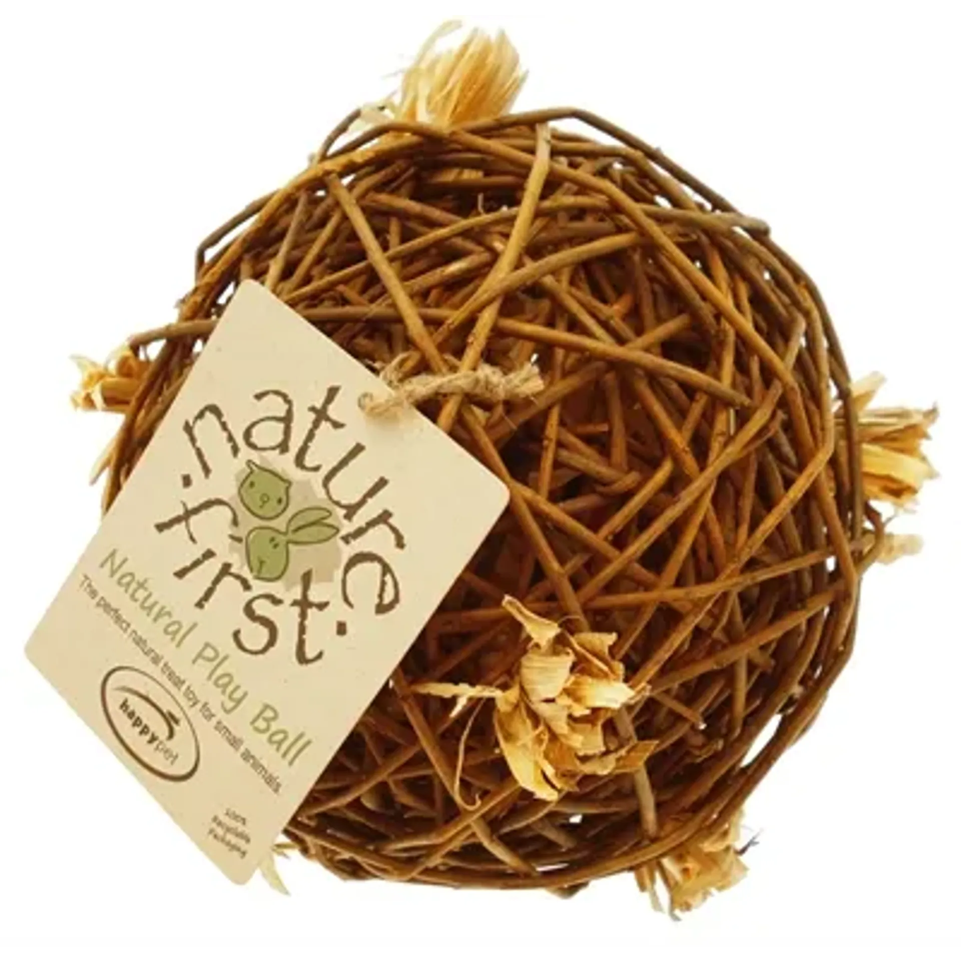 HAPPY PET SPEELBAL WILG NATURE FIRST 17X17X17 CM