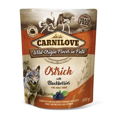 CARNILOVE DOG POUCH STRUISVOGEL / BRAMEN 12X300 GR CARNILOVE DOG POUCH STRUISVOGEL / BRAMEN 12X300 GR