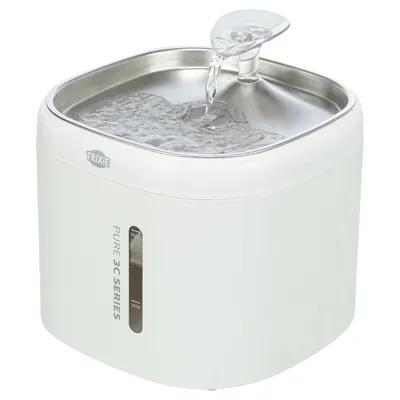 TRIXIE DRINKFONTEIN AQUA PURE KUNSTSTOF / RVS WIT 18X18X14,5 CM TRIXIE DRINKFONTEIN AQUA PURE KUNSTSTOF / RVS WIT 18X18X14,5 CM