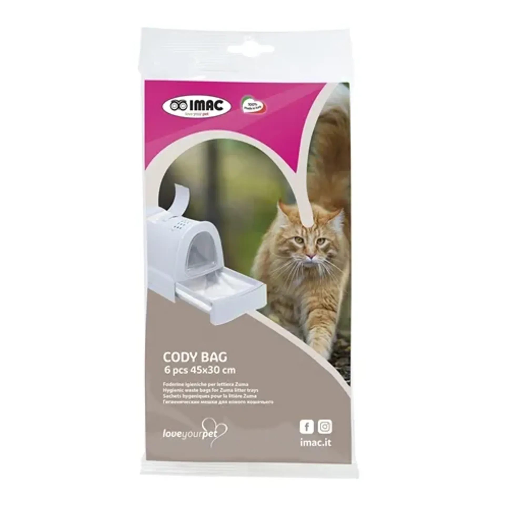 IMAC KATTENBAKZAK CODY VOOR KATTENBAK ZUMA / 50X36X10 CM 45X30 CM 6 ST