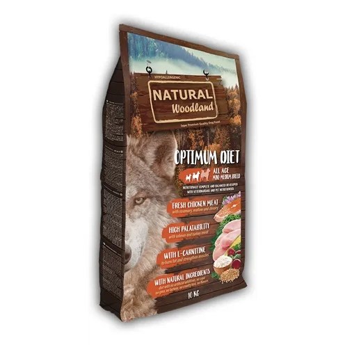 NATURAL WOODLAND OPTIMUM MINI / MEDIUM BREED DIET 10KG NATURAL WOODLAND OPTIMUM MINI / MEDIUM BREED DIET 10KG